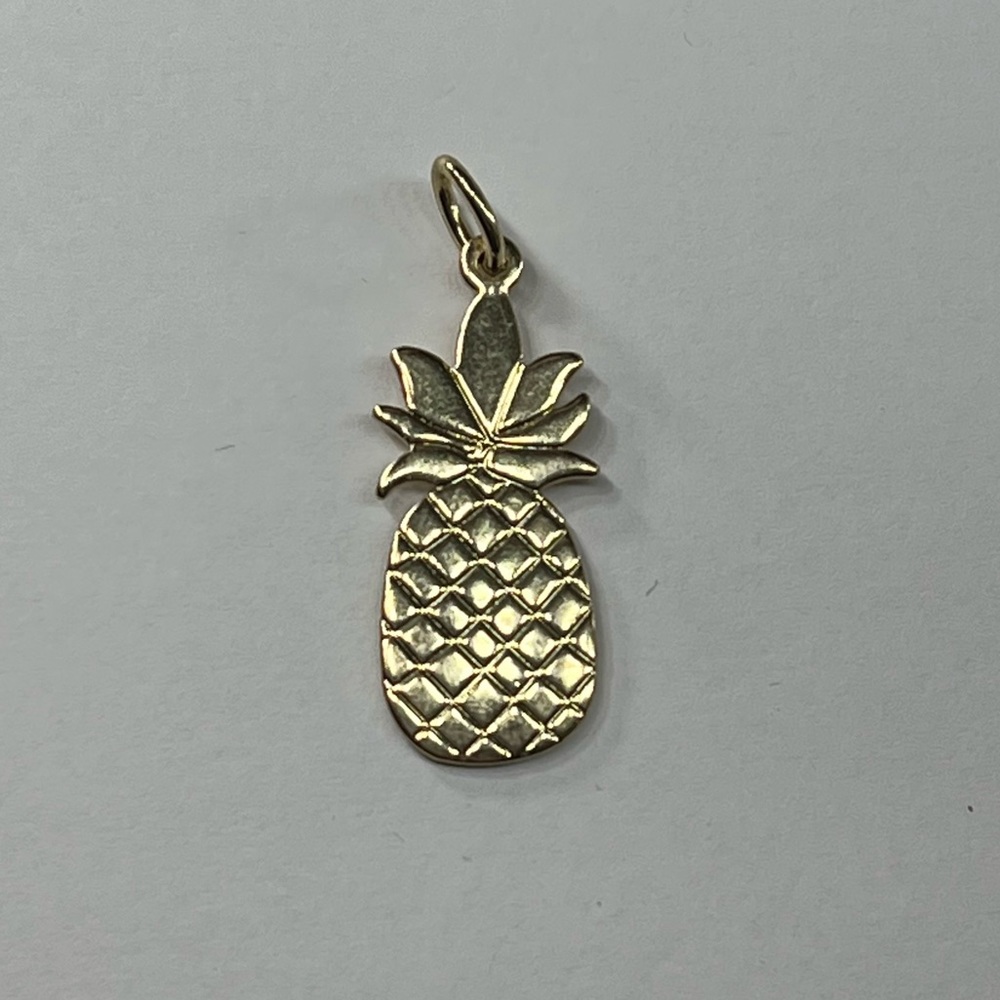 Gold Necklace Charm “Pineapple”